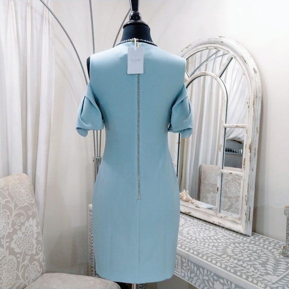 🍒NWT🍒 TED BAKER BODYCON BUTTERSCOTCH DRESS - Picture 8 of 10